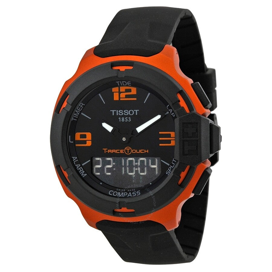 Tissot T-Race Touch Black Dial Orange Rubber Men's Watch T0814209705703 - Dawson Watches #3