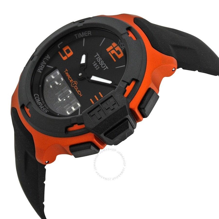 Tissot T-Race Touch Black Dial Orange Rubber Men's Watch T0814209705703 - Dawson Watches #4