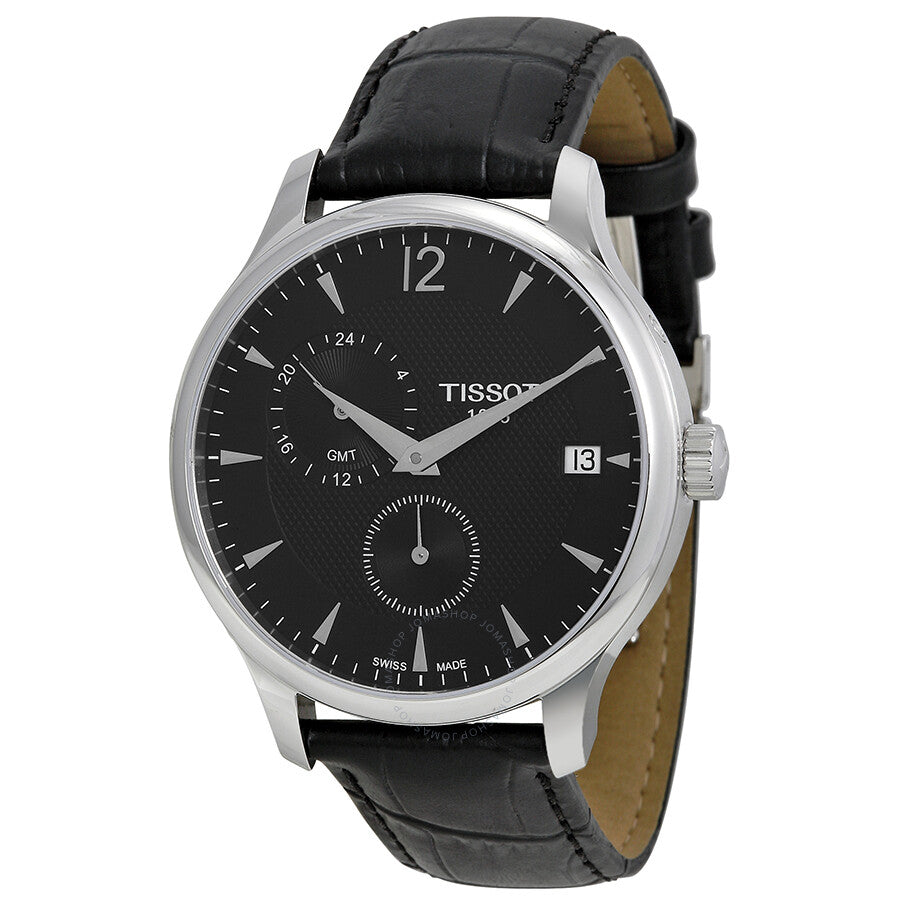 Tissot Tradition GMT Black Dial Men's Watch T0636391605700 - Dawson Watches