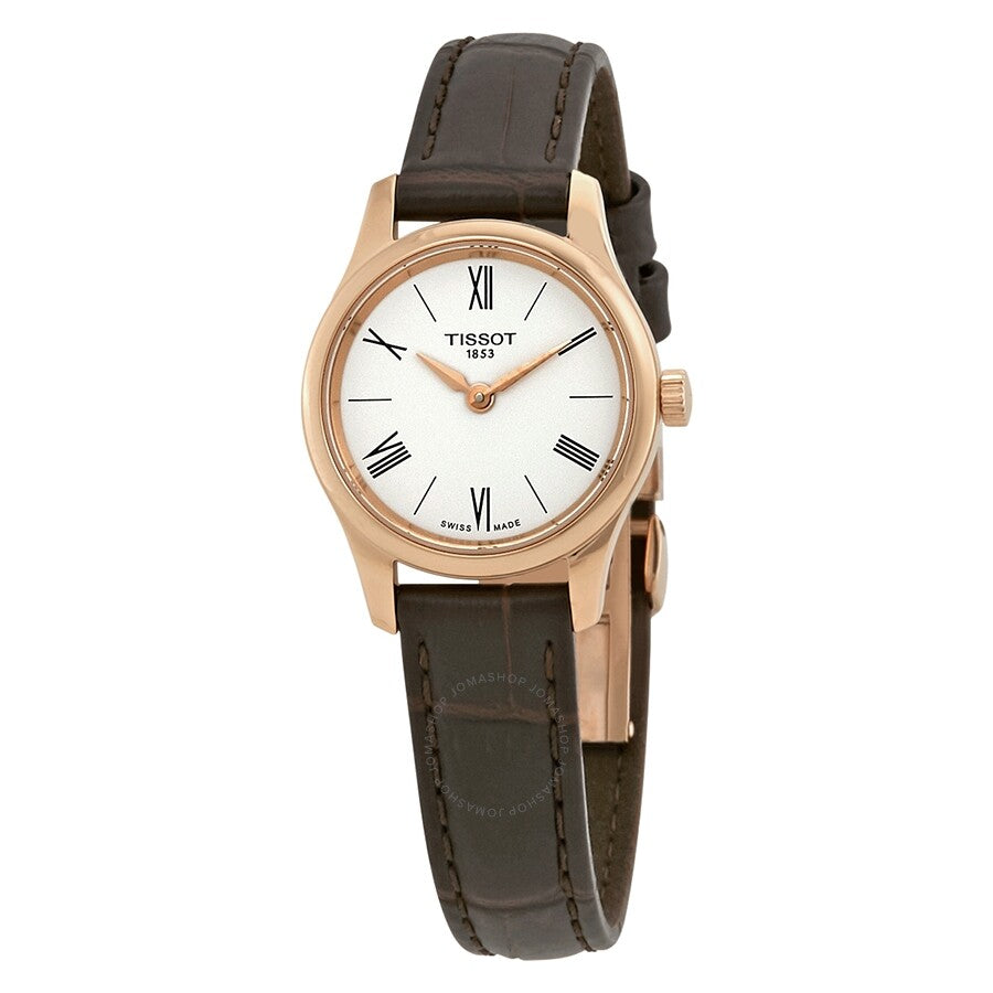 Tissot Tradition Thin White Dial Ladies Leather Watch T0630093601800 - Dawson Watches