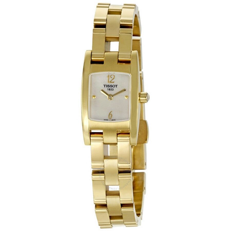 Tissot Trend T3 Mother of Pearl Dial Gold Tone Ladies Watch T042.109.33.117.00 - Dawson Watches