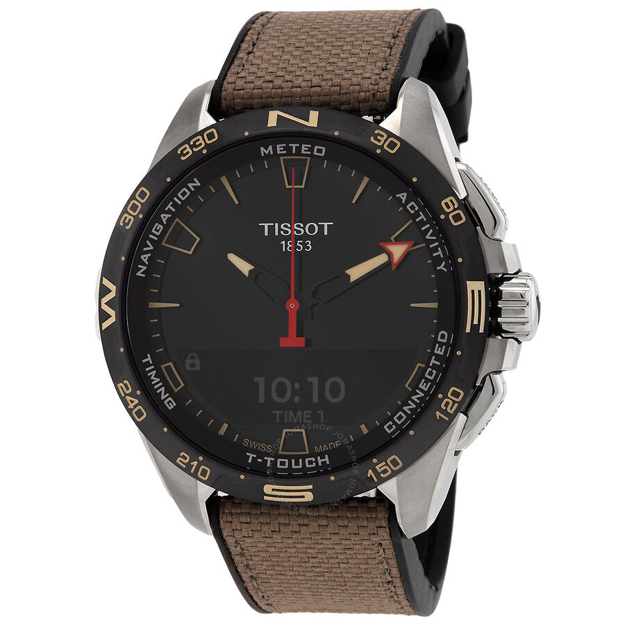 Tissot T-Touch Connect Solar Perpetual Alarm Chronograph GMT Quartz Analog-Digital Black Dial Men's Watch T121.420.47.051.07 - Dawson Watches