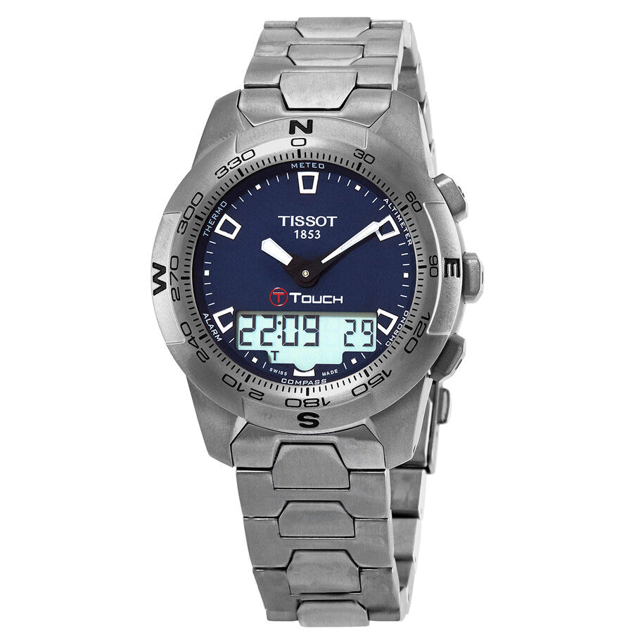 Tissot T-Touch II Perpetual Alarm World Time Chronograph Quartz Analog-Digital Men's Watch T047.420.44.041.00 - Dawson Watches