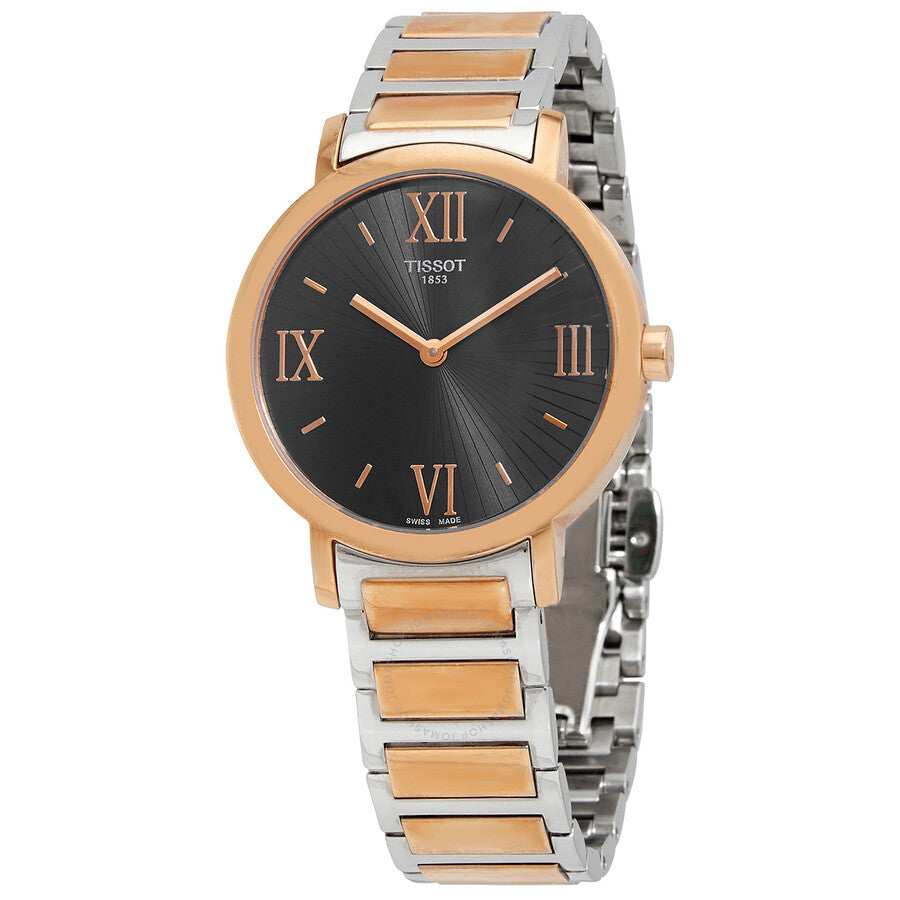 Tissot T-Trend Happy Chic Quartz Black Dial Ladies Watch T034.209.32.068.00 - Dawson Watches