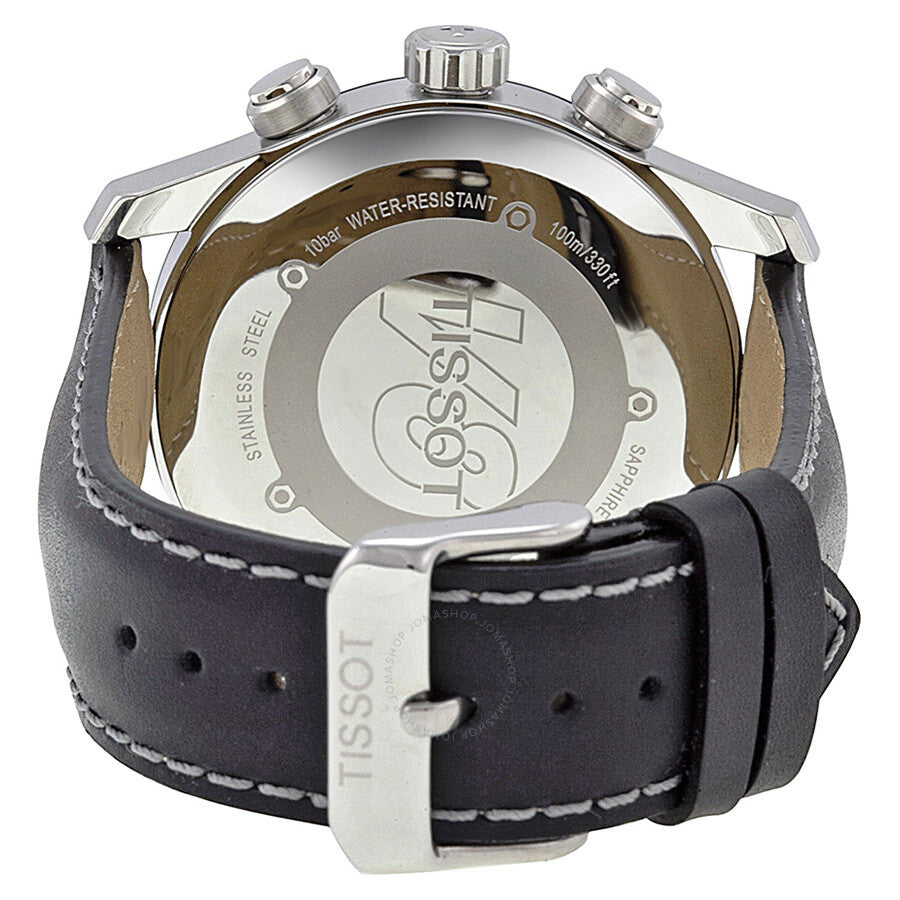 Tissot V8 Chronograph Black Dial Black Leather Men's Watch T0394172605700 - Dawson Watches #3