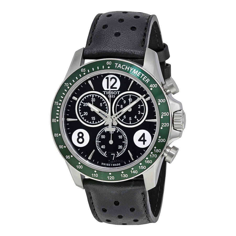 Tissot V8 Chronograph Black Dial Men's Watch T106.417.16.057.00 - Dawson Watches