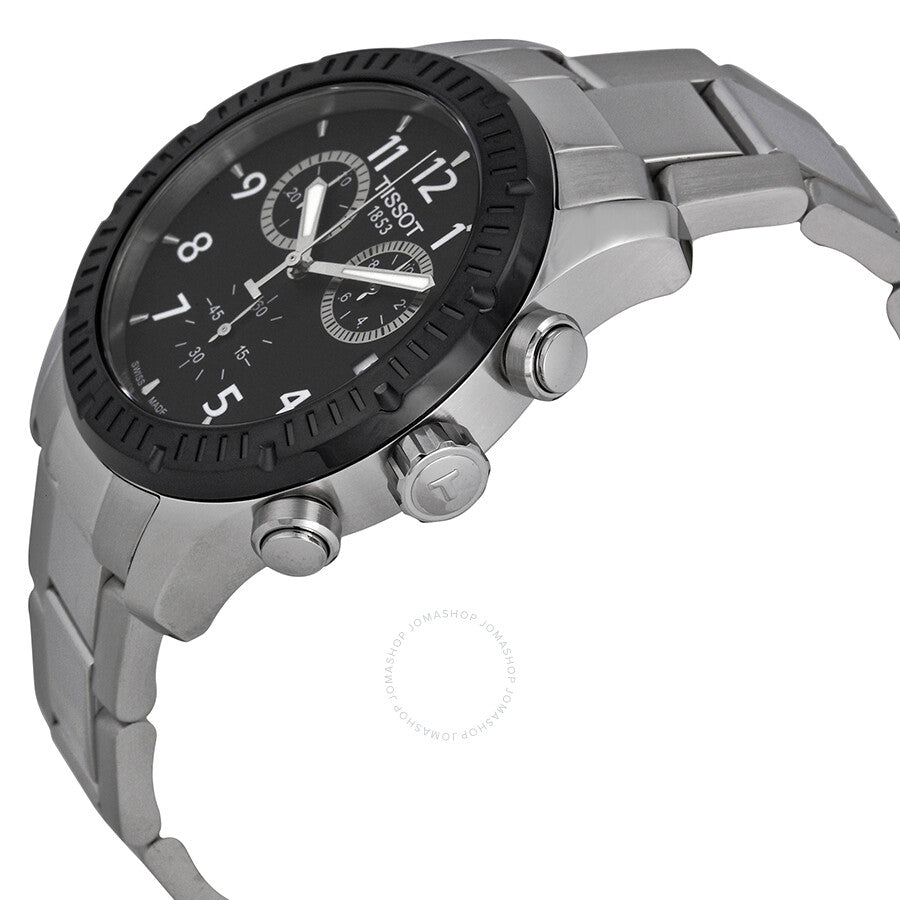 Tissot V8 Chronograph Black Dial Men's Watch T0394172105700 - Dawson Watches #2