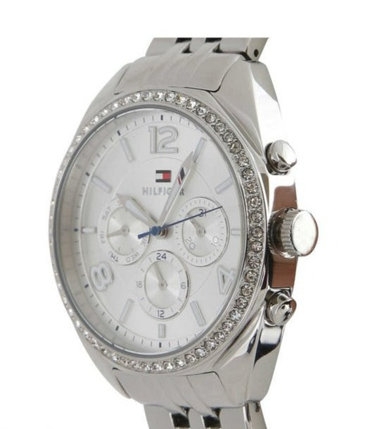 Tommy Hilfiger Mia Crystal Paved Silver Ladies Watch 1781571