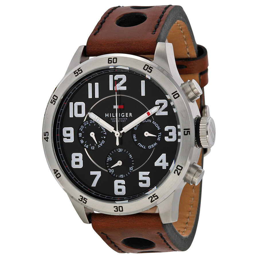 Tommy Hilfiger Trent Multifunction Brown Leather Men's Watch 1791049 - BigDaddy Watches