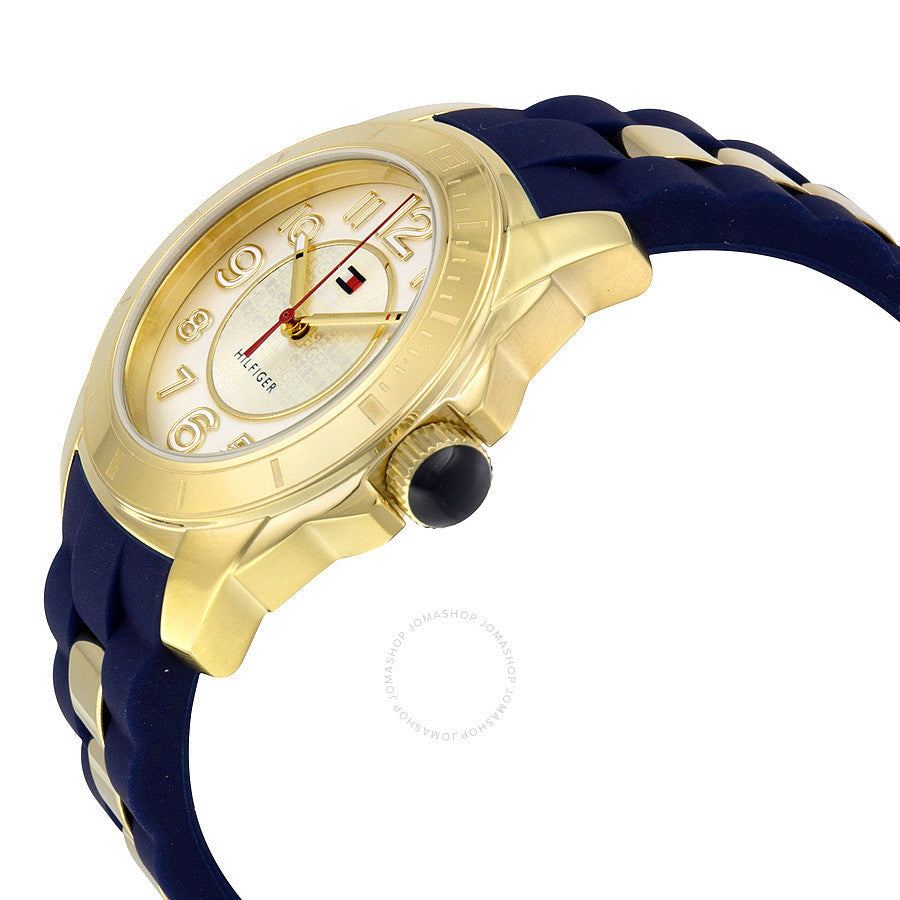 Tommy Hilfiger White Dial Blue Silicone Strap Ladies Watch 1781307