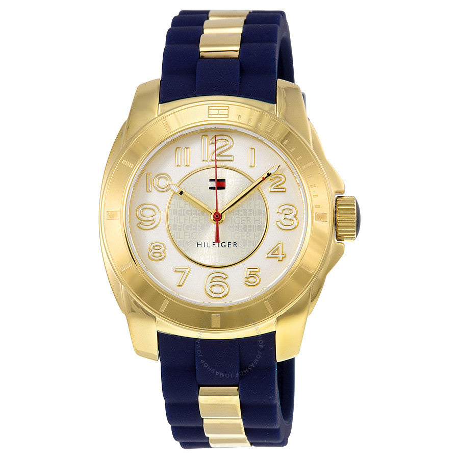 Tommy Hilfiger White Dial Blue Silicone Strap Ladies Watch 1781307