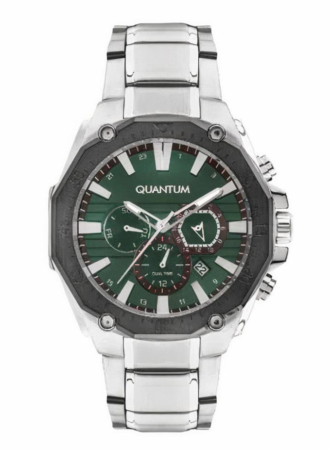 Quantum Date&Dual Time Green Dial Men's Watch ADG1021.370