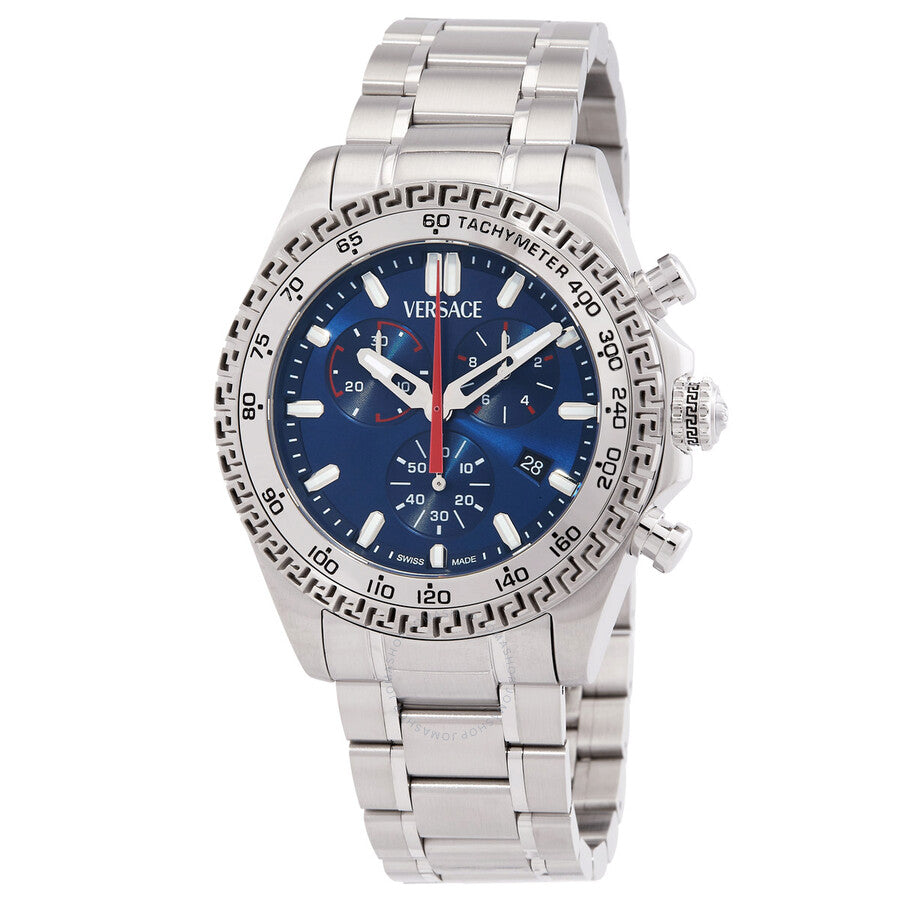 Versace Chrono Chronograph Quartz Blue Dial Men's Watch VE9K00924 - Dawson Watches