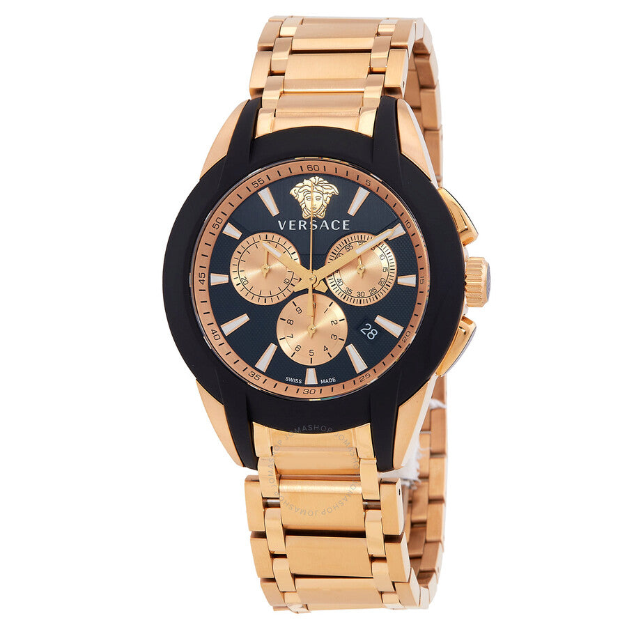 Versace Chronograph Character Quartz Black Dial Men's Watch VEM800318 - Dawson Watches