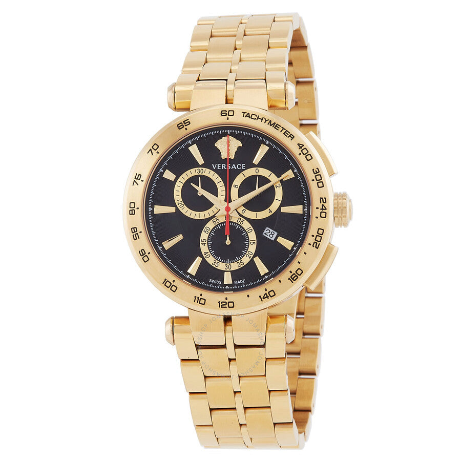 Versace Chronograph Quartz Black Dial Men's Watch VE6CA0623 - Dawson Watches
