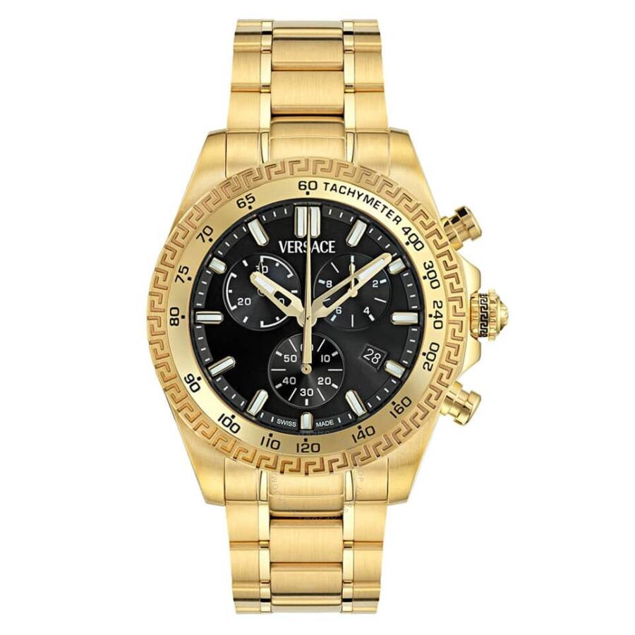 Versace Chronograph Quartz Black Dial Men's Watch VE9K01124 - Dawson Watches