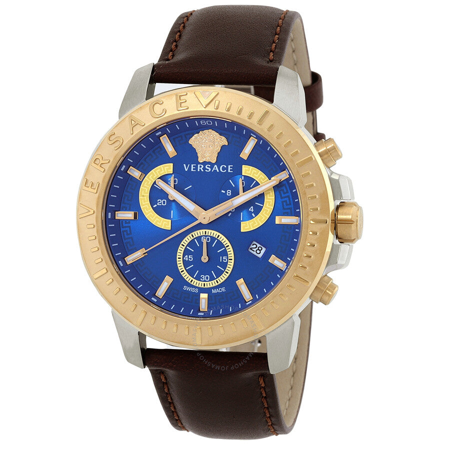 Versace Chronograph Quartz Blue Dial Men's Watch VE2E00221 - Dawson Watches