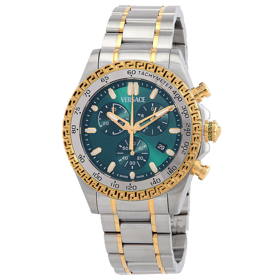 Versace Chronograph Quartz Green Dial Men's Watch VE9K01024 - Dawson Watches