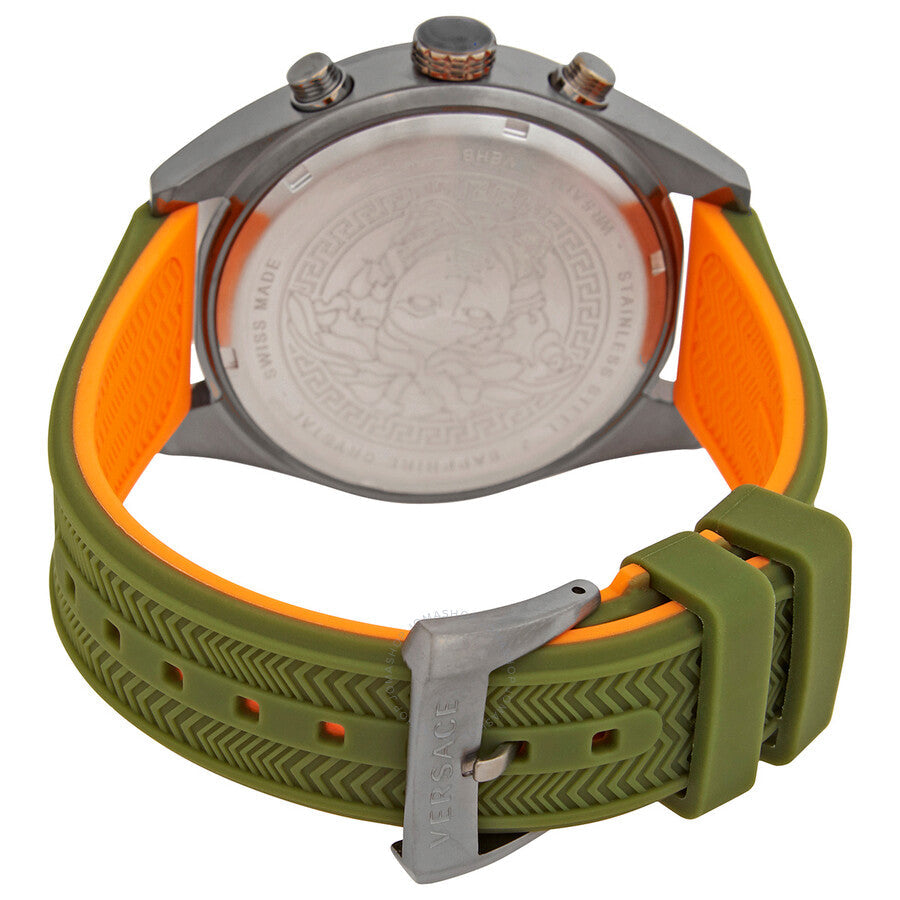 Versace V-Chrono Quartz Green Dial Men's Watch VEHB00319 - Dawson Watches #3
