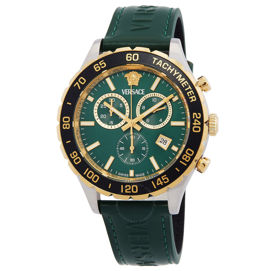 Versace Chronograph Quartz Green Dial Men's Watch VEPCA0224 - Dawson Watches
