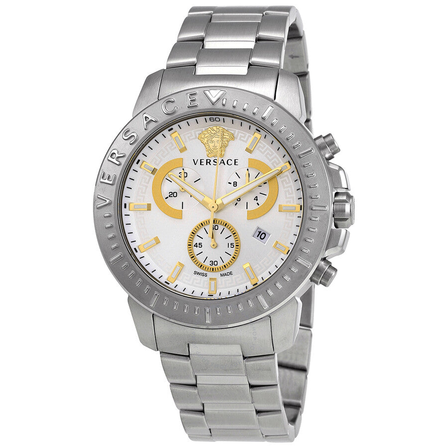 Versace Chronograph Quartz Silver Dial Men's Watch VE2E00321 - Dawson Watches