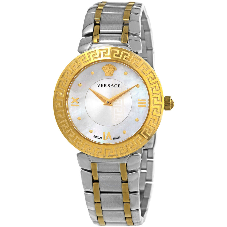Versace Daphnis Quartz Mother of Pearl Dial Ladies Watch V16060017 - Dawson Watches