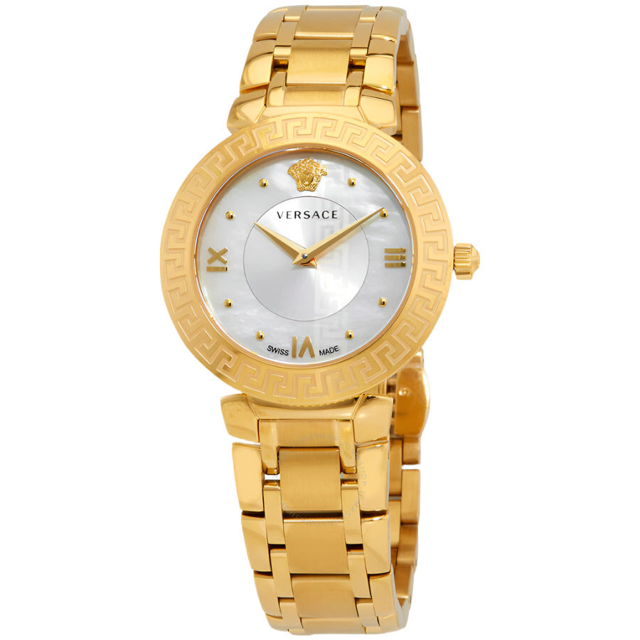Versace Daphnis Quartz Mother of Pearl Dial Ladies Watch V16070017 - Dawson Watches