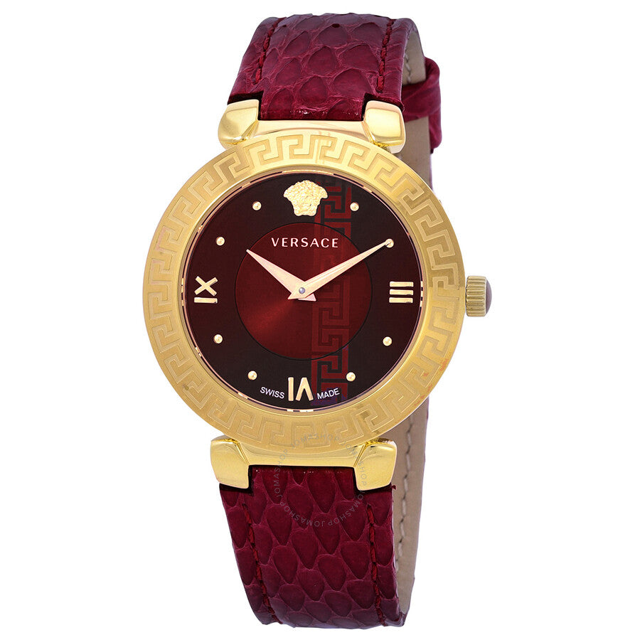 Versace Daphnis Quartz Red Dial Ladies Watch V16080017 - Dawson Watches