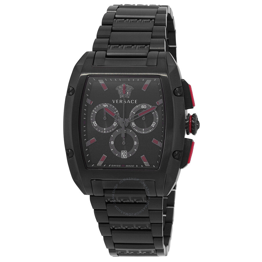 Versace Dominus Chronograph Quartz Black Dial Men's Watch VE6H00623 - Dawson Watches