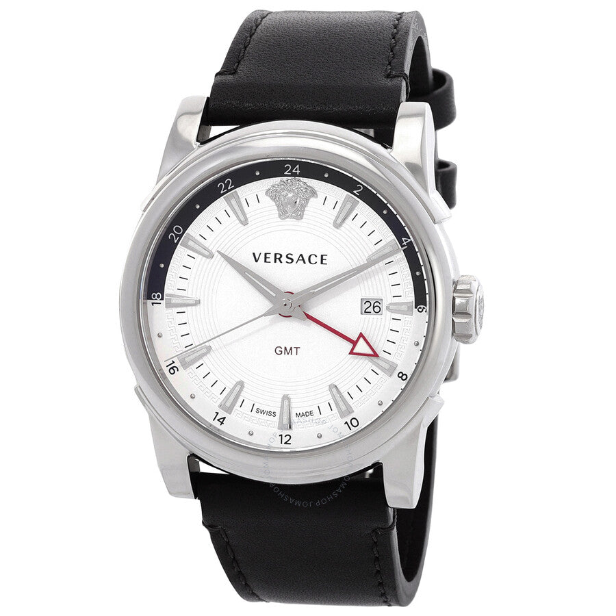 Versace GMT Vintage Quartz Silver Dial Men's Watch VEV300119 - Dawson Watches
