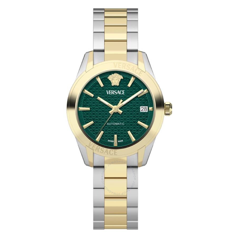 Versace Greca Classic Automatic Green Dial Ladies Watch VESCA0524 - Dawson Watches