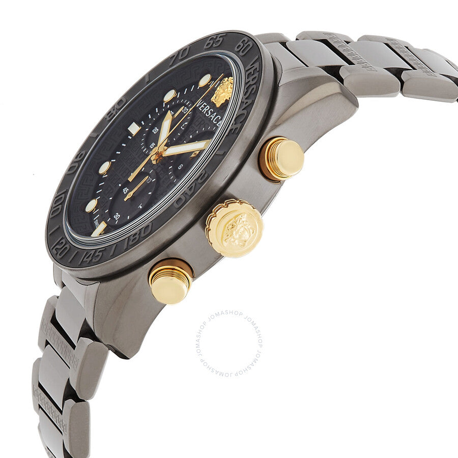 Versace Greca Dome Chronograph Quartz Black Dial Men's Watch VE6K00623 - Dawson Watches #2