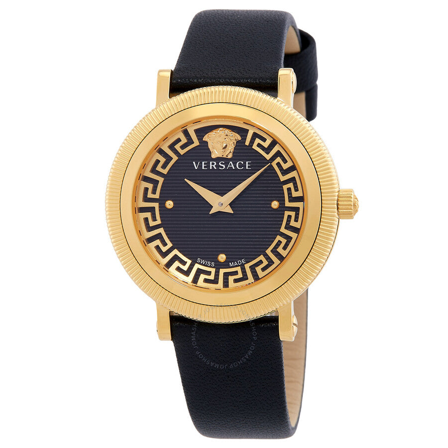 Versace Greca Flourish Quartz Black Dial Ladies Watch VE7F00323 - Dawson Watches