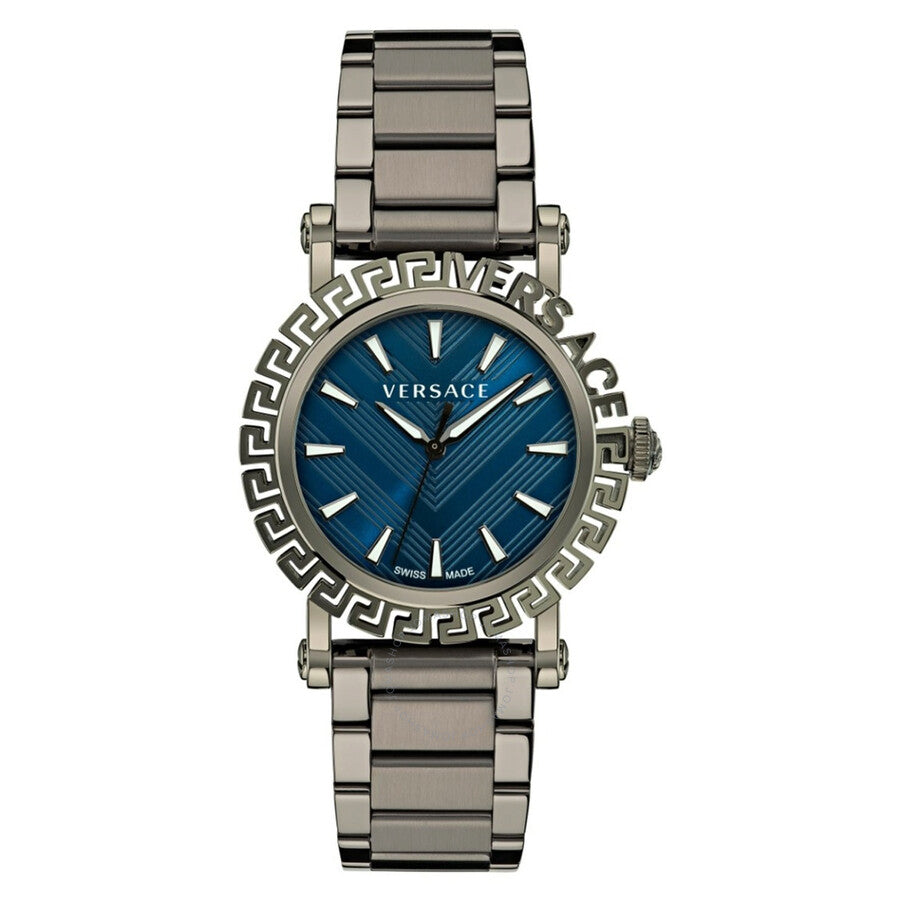 Versace Greca Glam Quartz Blue Dial Men's Watch VE6D00423 - Dawson Watches