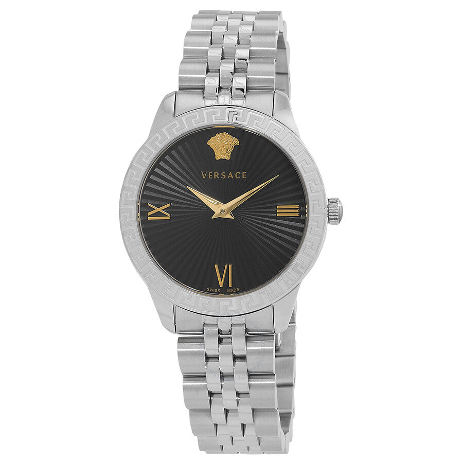 Versace Greca Signature Quartz Black Dial Ladies Watch VEVC00419 - Dawson Watches