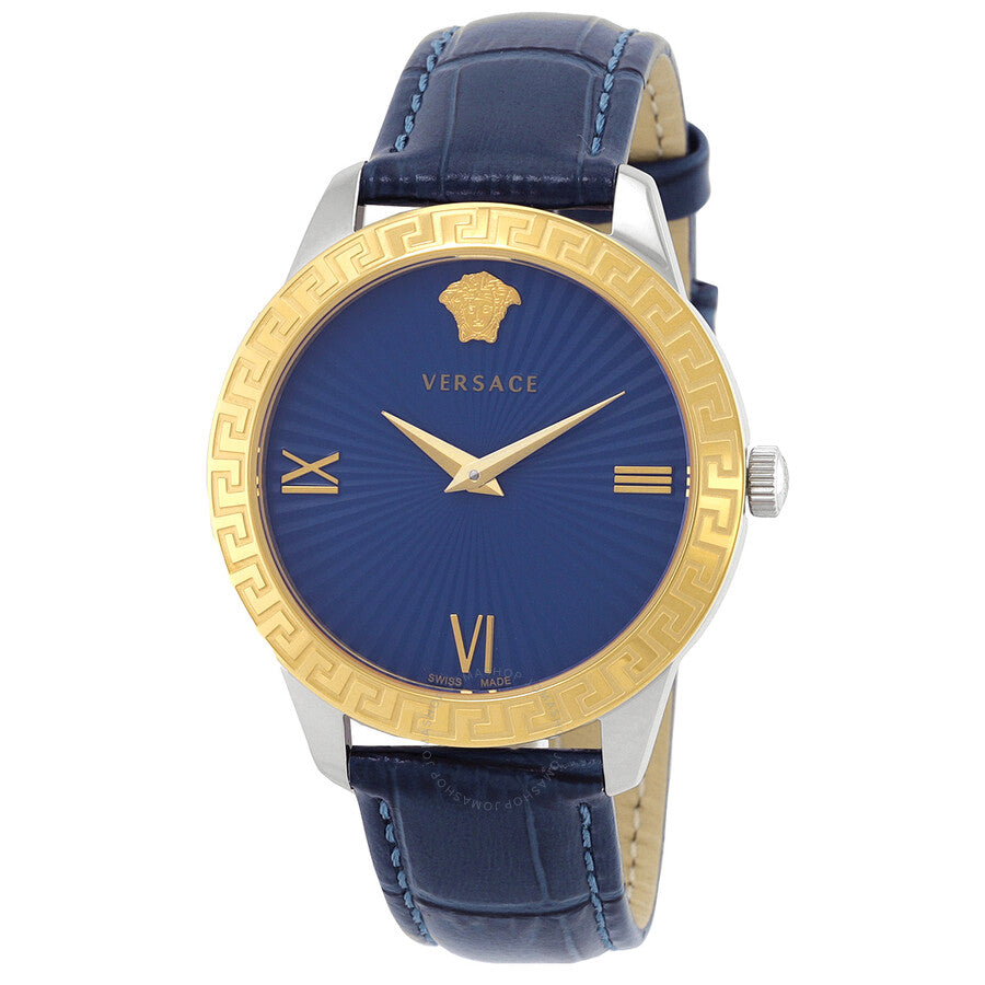 Versace Greca Signature Quartz Blue Dial Ladies Watch VEVC00219 - Dawson Watches