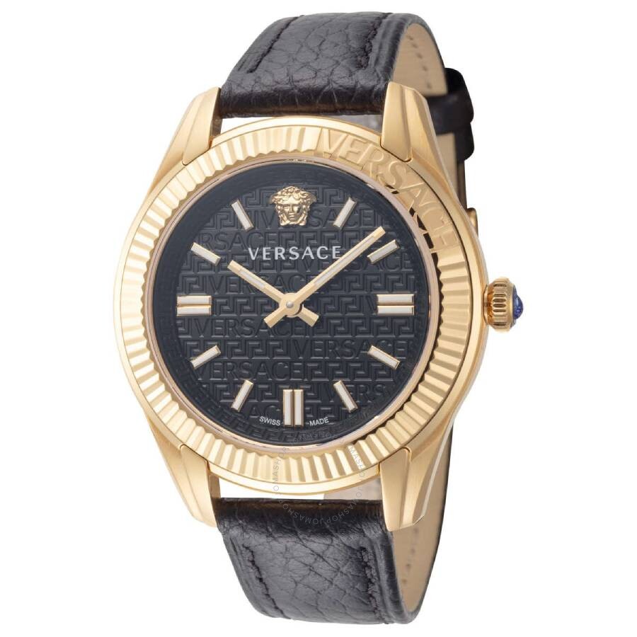 Versace Greca Time Quartz Black Dial Ladies Watch VE6C00223 - Dawson Watches