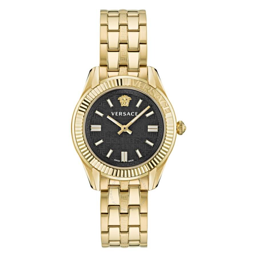 Versace Greca Time Quartz Black Dial Ladies Watch VE6C00623 - Dawson Watches