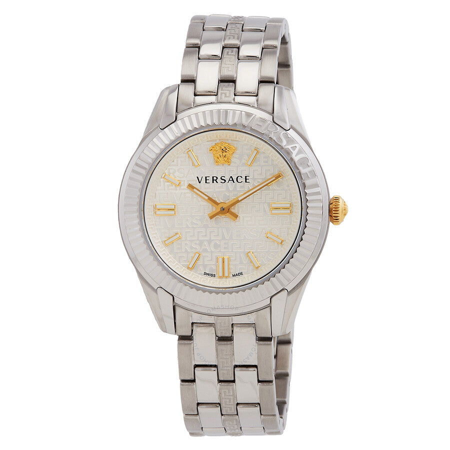 Versace Greca Time Quartz Silver Dial Ladies Watch VE6C00323 - Dawson Watches