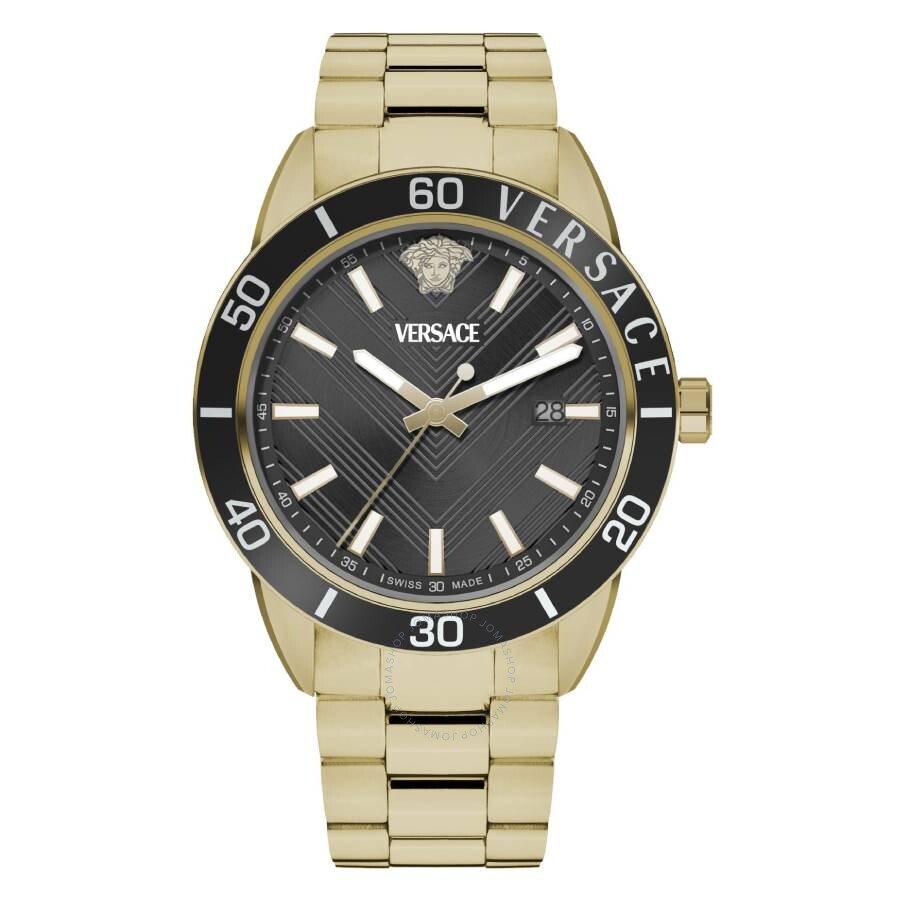 Versace Greca Urban Quartz Black Dial Men's Watch VEYCA0724 - Dawson Watches