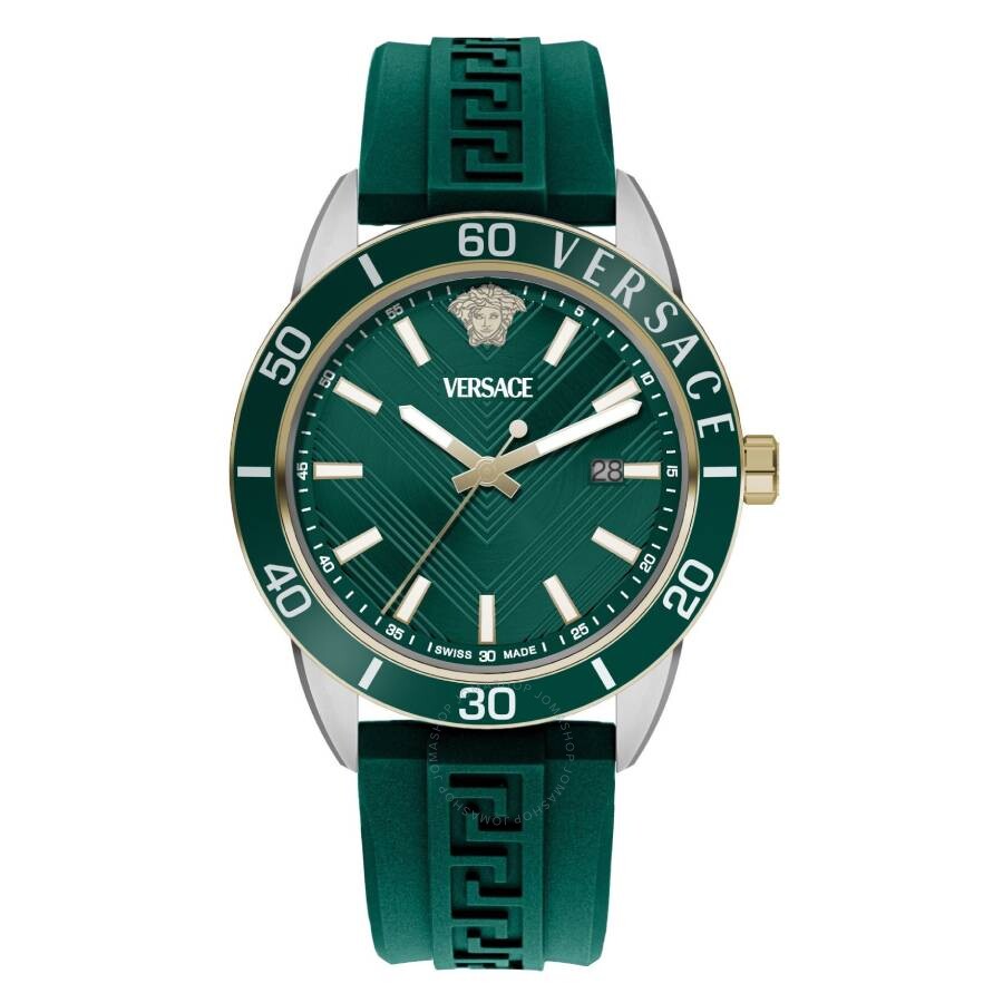 Versace Greca Urban Quartz Green Dial Men's Watch VEYCA0124 - Dawson Watches