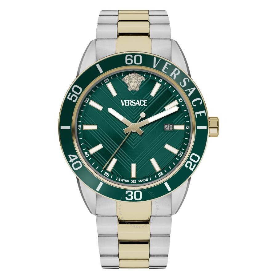 Versace Greca Urban Quartz Green Dial Men's Watch VEYCA0524 - Dawson Watches