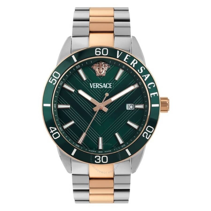 Versace Greca Urban Quartz Green Dial Men's Watch VEYCA0624 - Dawson Watches