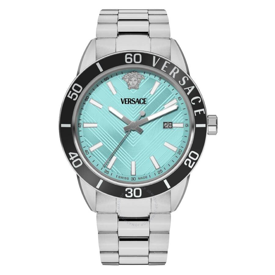 Versace Greca Urban Quartz Turquoise Dial Men's Watch VEYCA0324 - Dawson Watches