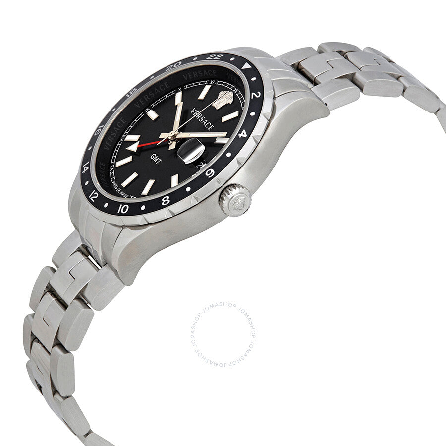 Versace Hellenyium GMT Black Dial Men's Watch V11100017 - Dawson Watches #2