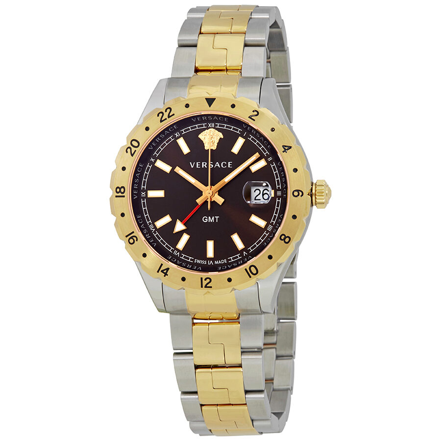 Versace Hellenyium Brown Dial Two-tone Men's Watch V11040015 - BigDaddy Watches