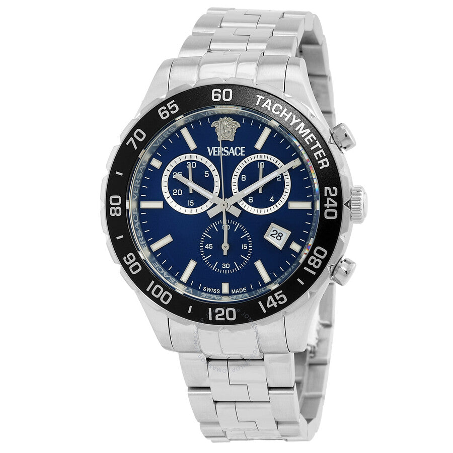 Versace Hellenyium Chronograph Quartz Blue Dial Men's Watch VEPCA0324 - Dawson Watches