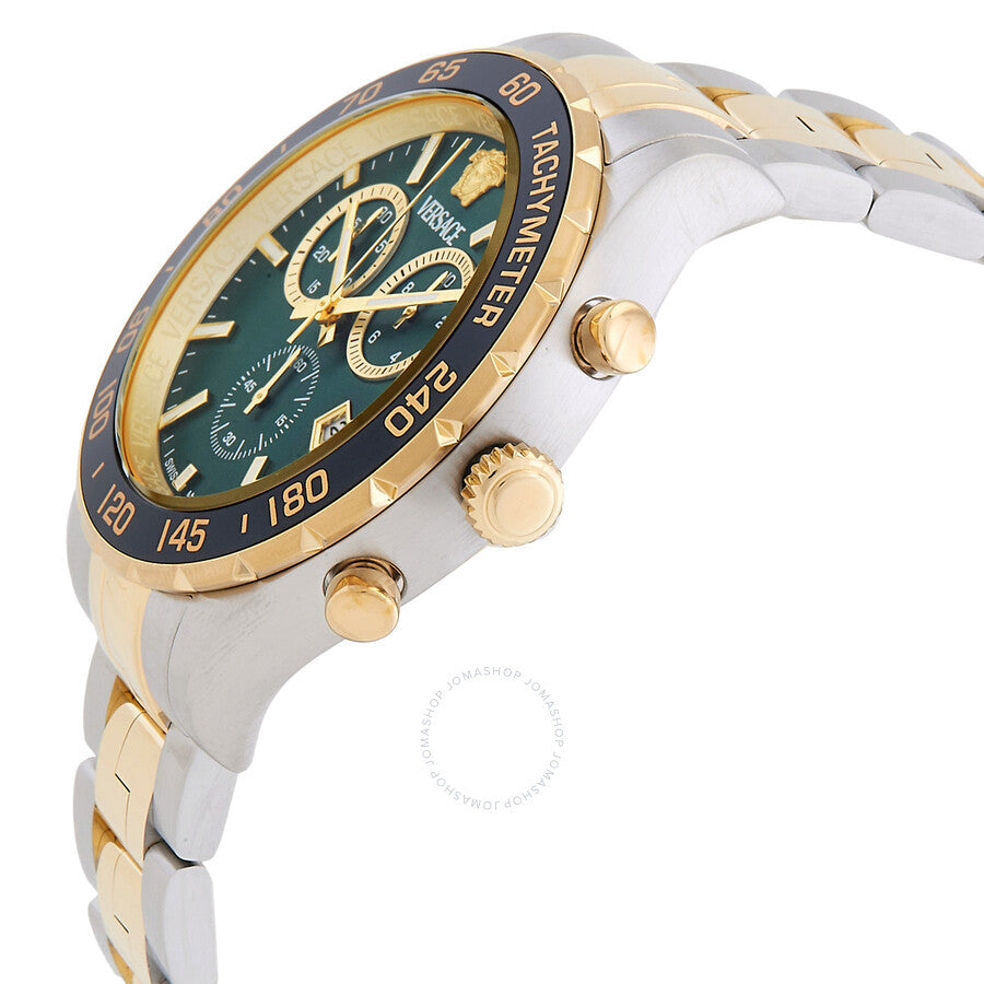 Versace Hellenyium Chronograph Quartz Green Dial Men's Watch VEPCA0524 - Dawson Watches #2