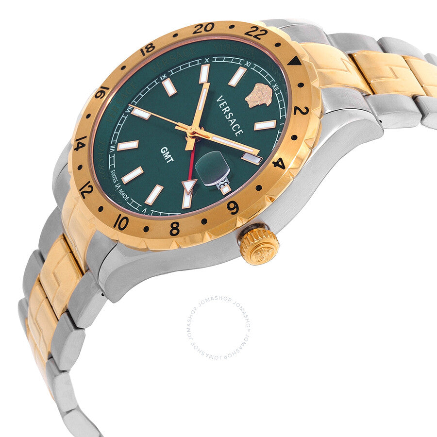 Versace Hellenyium GMT Quartz Green Dial Men's Watch V11050016 - Dawson Watches #2