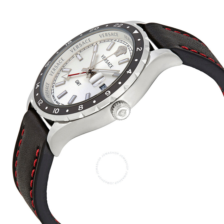 Versace Hellenyium GMT Silver Dial Men's Watch V11070017 - Dawson Watches #2